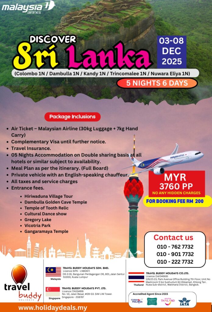 Sri Lanka Group Tour 5 Nights 6 Days
