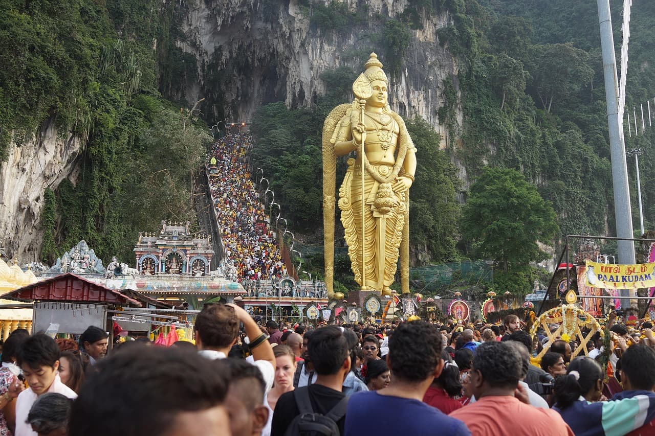 Batu Cave Malaysia temple colorful steps