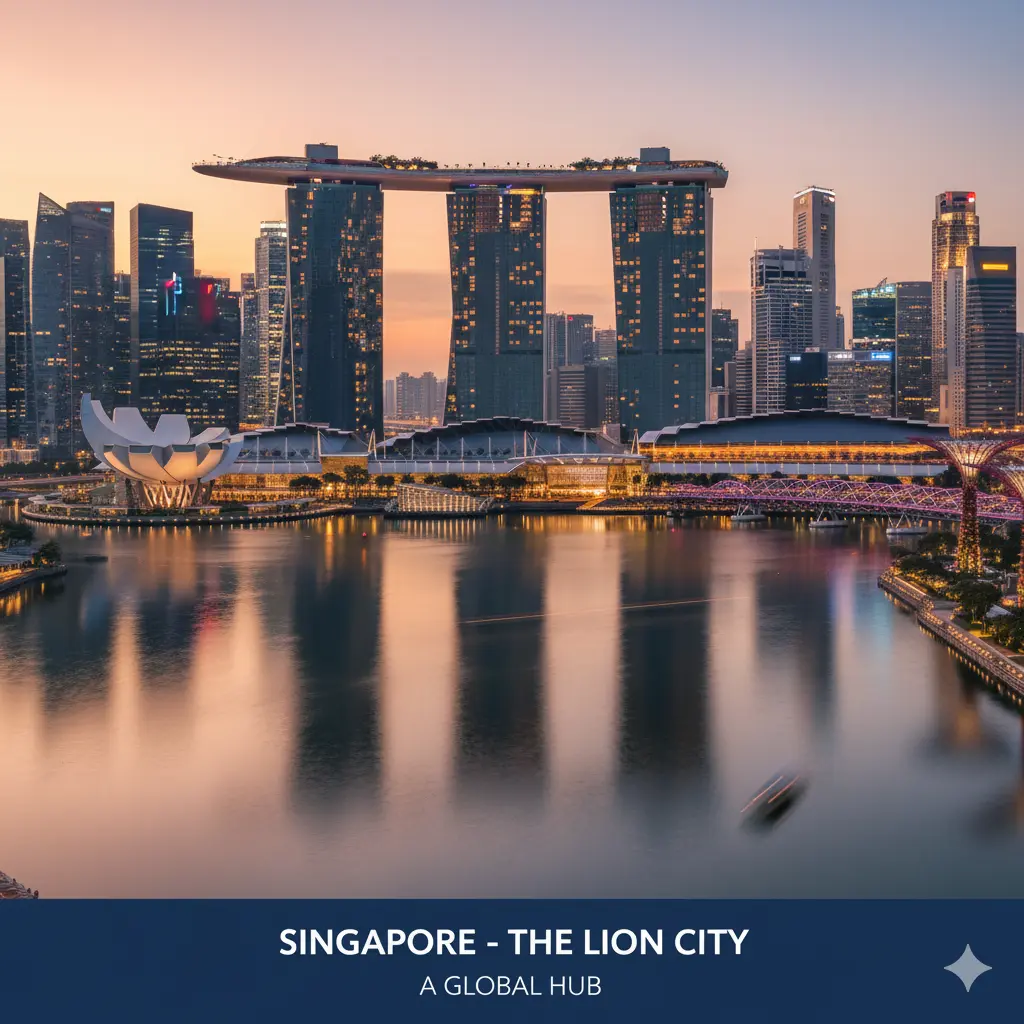 Singapore skyline with Marina Bay Sands