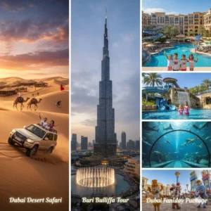 Dubai desert safari, Burj Khalifa tour, Dubai family holiday package