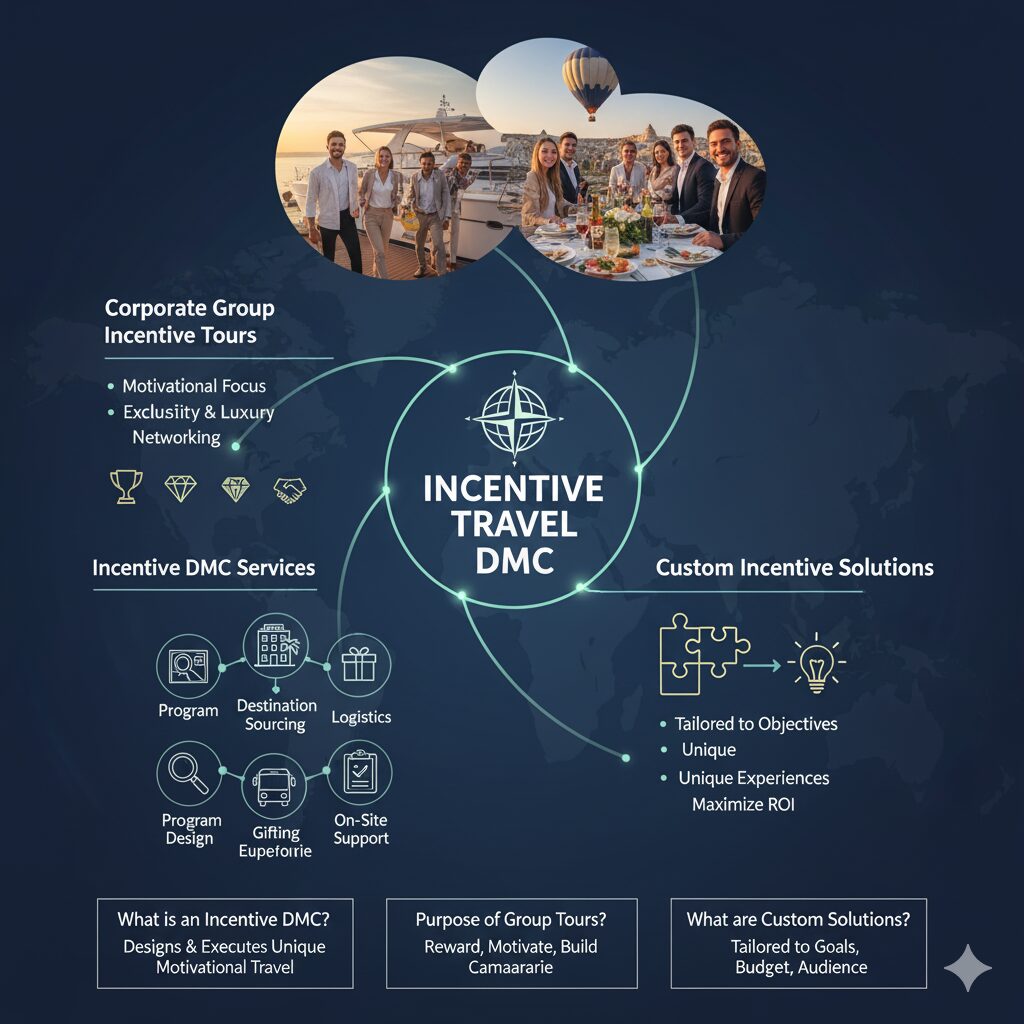 incentive travel DMC, corporate group incentive tours, custom incentive solutions