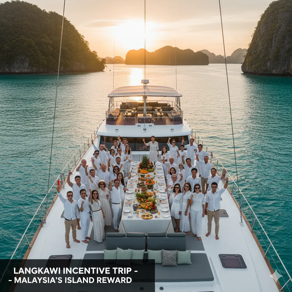 Corporate team enjoying incentive trip in Langkawi, Malaysia