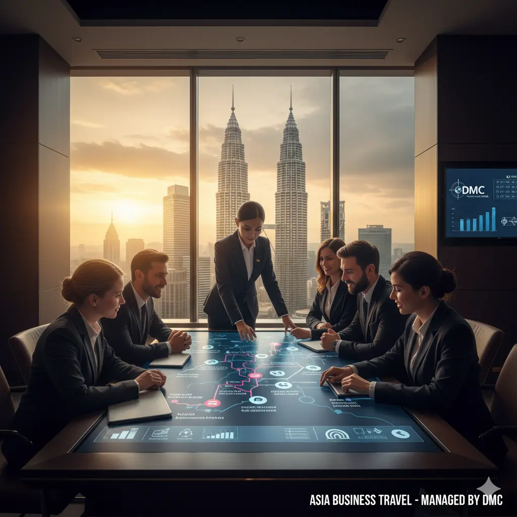 Corporate team on a business trip in Asia coordinated by DMC