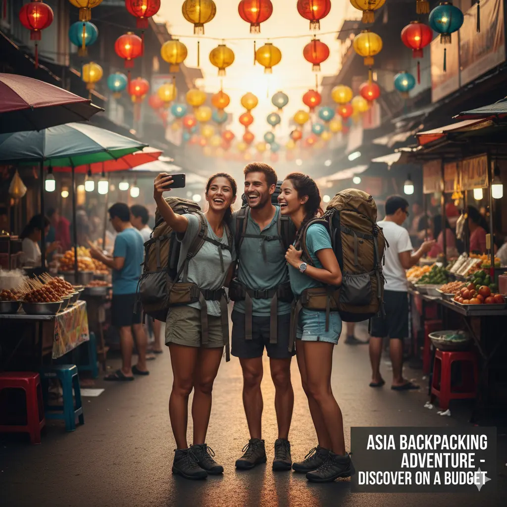 Backpackers exploring budget travel destinations in Asia