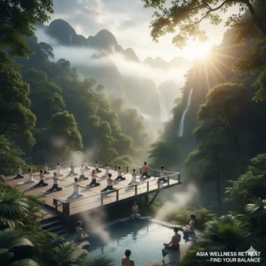 Wellness retreat in Asia nature setting