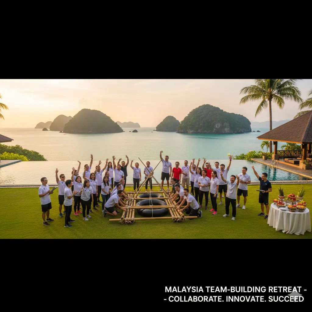 Corporate team enjoying incentive trip in Malaysia