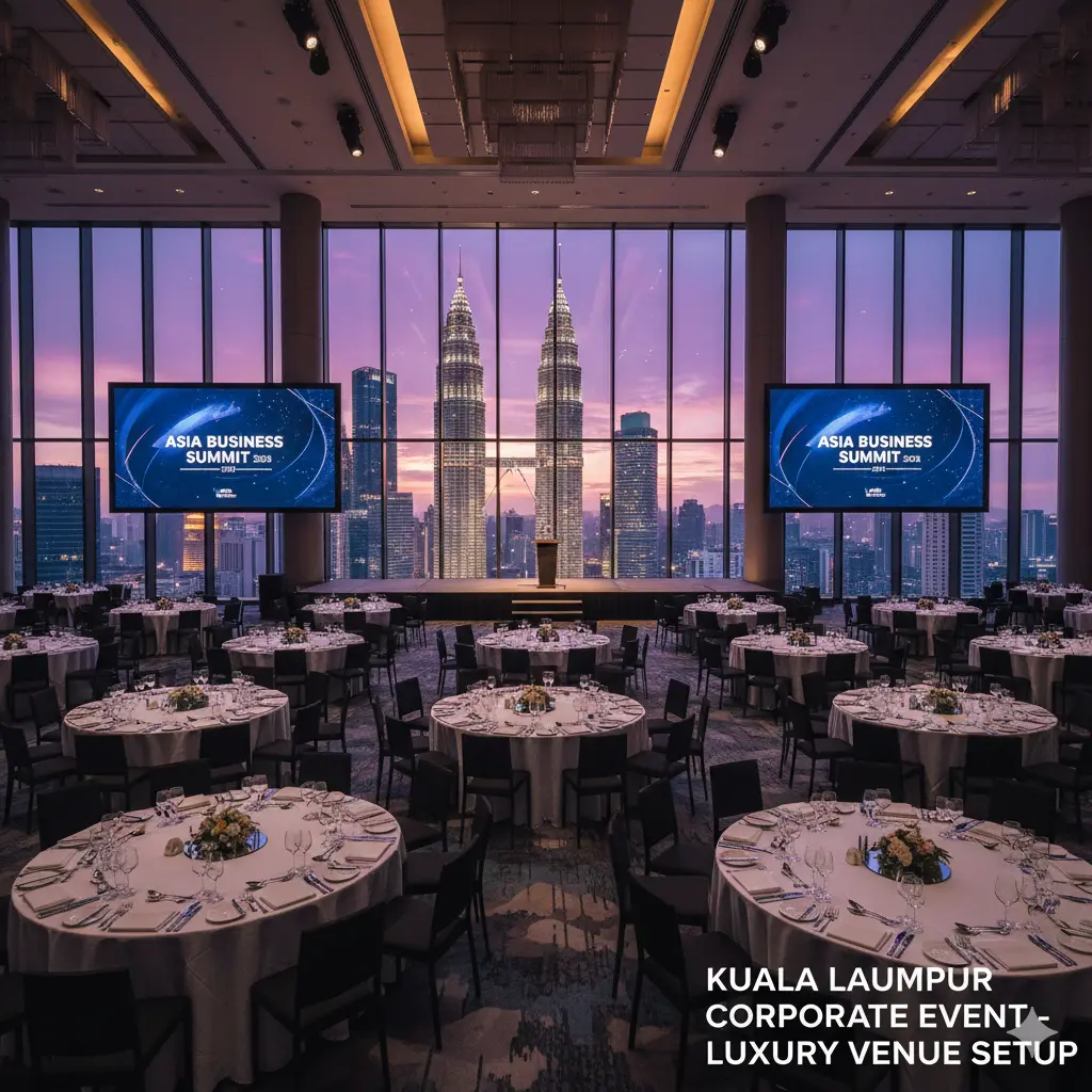 Corporate event setup at a Kuala Lumpur venue