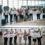 DMC team coordinating group arrivals at Singapore and Thailand airports