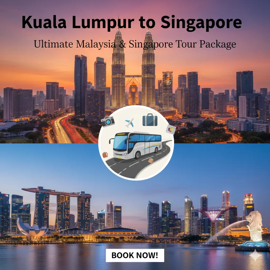 tour packages Malaysia Singapore, Kuala Lumpur to Singapore tour, Malaysia Singapore travel package