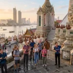 Thailand group tour packages for travel agents 2026 — Bangkok temple with group of tourists
