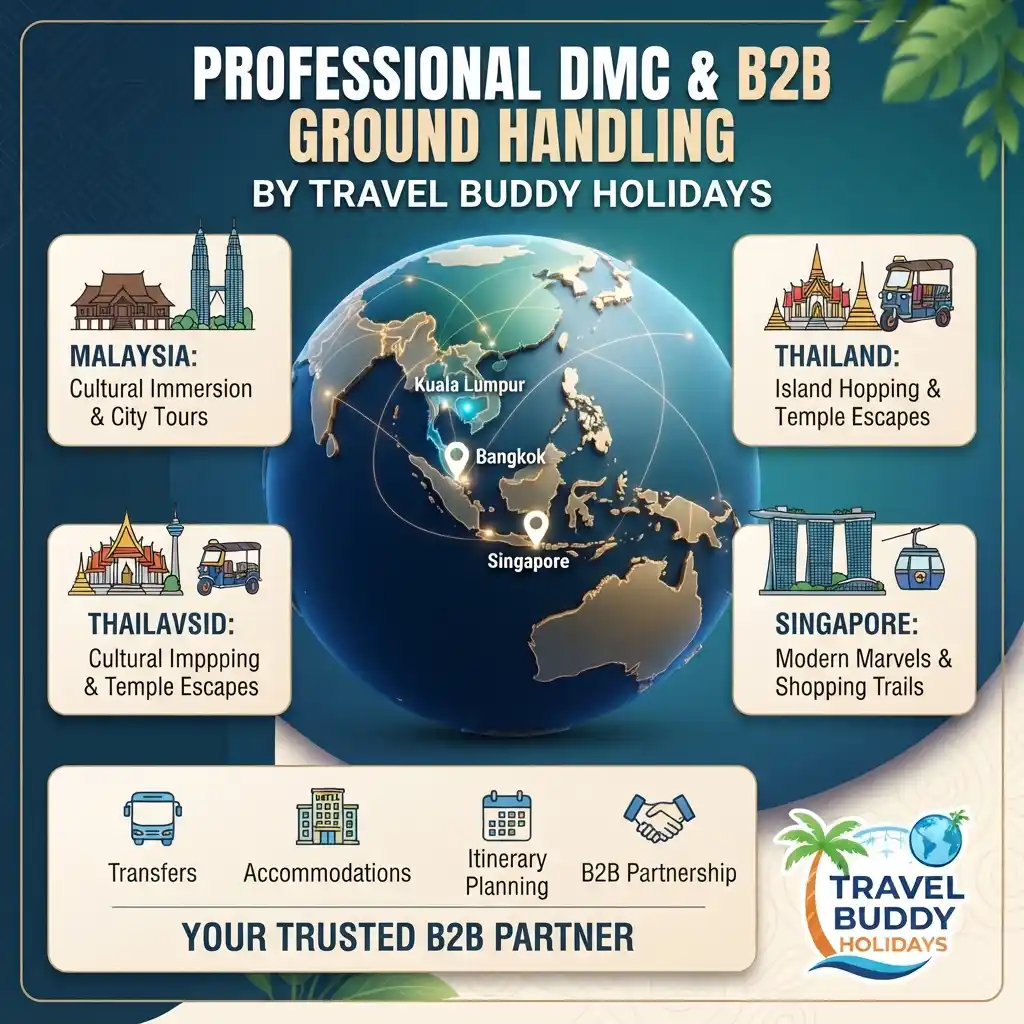 Leading travel DMC supporting travel agencies across Malaysia Thailand and Singapore