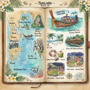 Thailand island hopping itinerary 2026 with tropical beaches and islands
