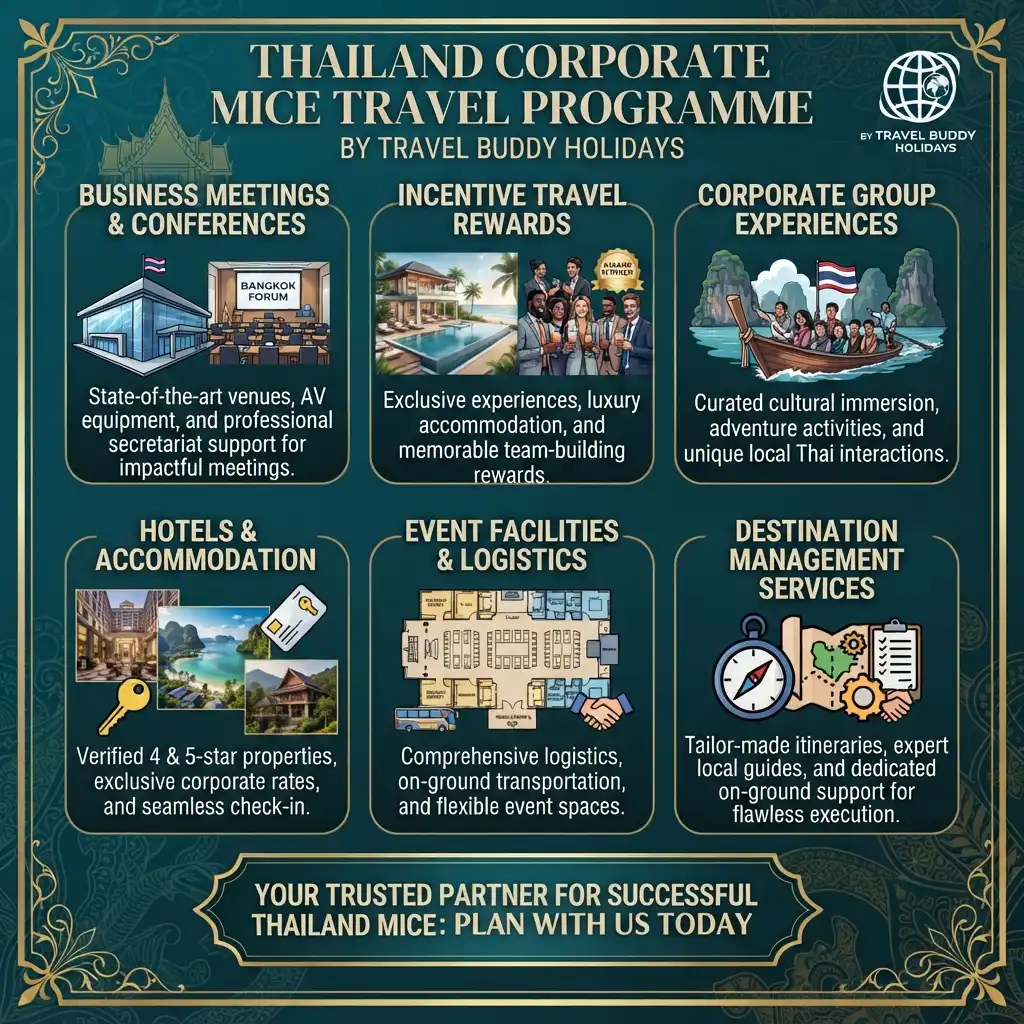 Thailand MICE travel packages for corporate groups and international travel agencies