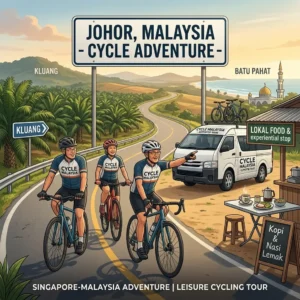 Singapore to Malaysia cycling holiday through Kluang and Batu Pahat in Johor